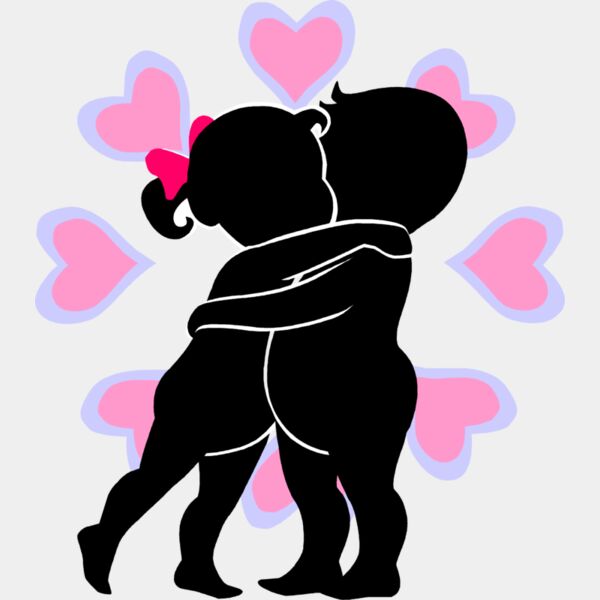 Kissing Cousings with love hearts Thumbnail