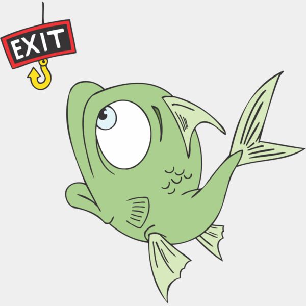 Green fish exit sign Thumbnail