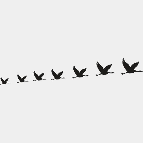 Ducks Flying Row Thumbnail