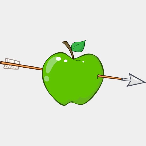 green apple with arrow through it Thumbnail
