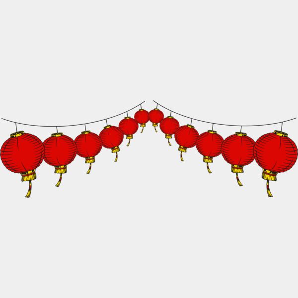 Chinese Lanterns  two rows  Thumbnail
