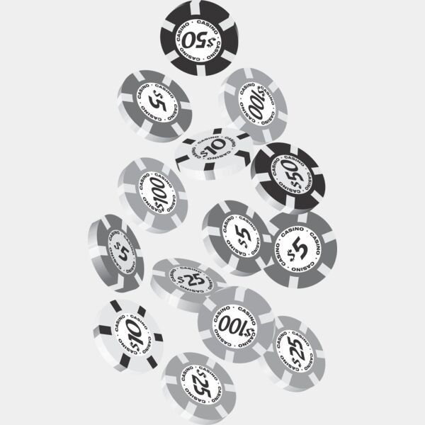 Casino chips black white Thumbnail
