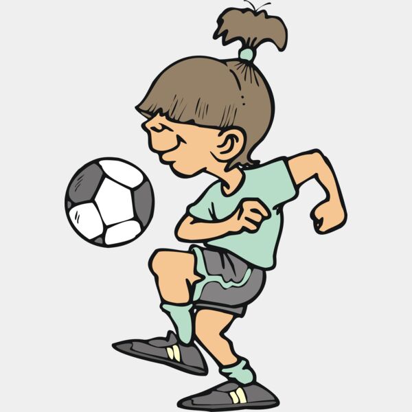 Girl soccer knee juggling Thumbnail