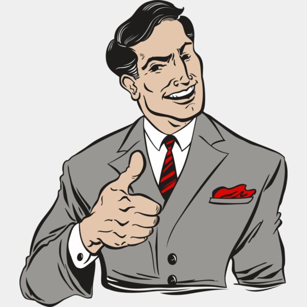 Retro man thumbs up Thumbnail