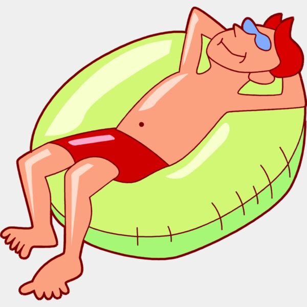 Man floating in pool Thumbnail