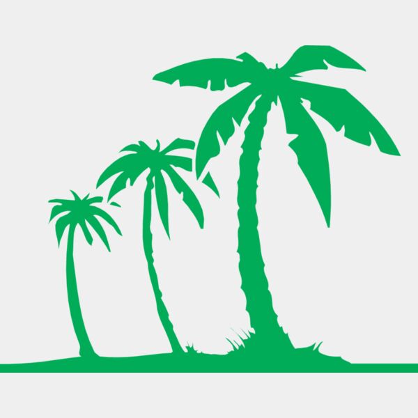 Palm trees green solid Thumbnail